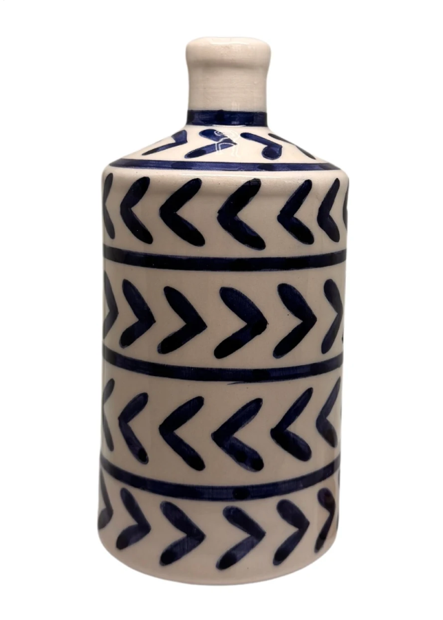 Artisan Crafted Ceramic Awn Bottle And Vessel