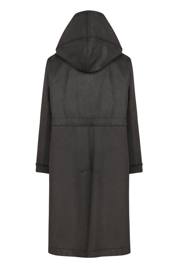 Neo Sable Pu & Wool Oversize Parka